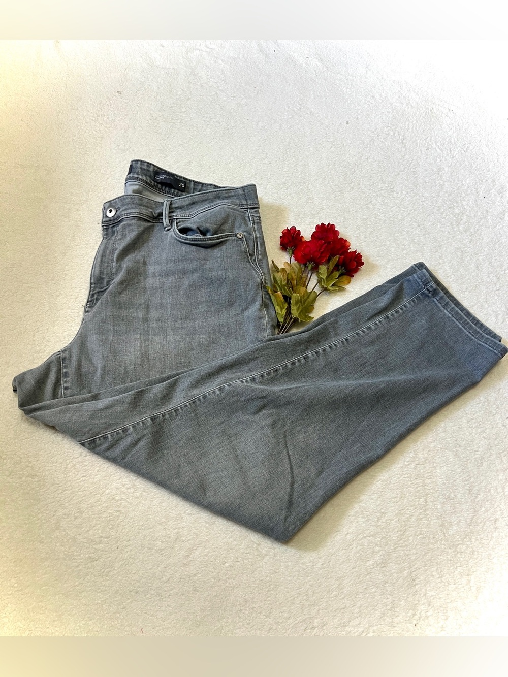 J. Jill Denim Grey Authentic Fit Slim Ankle Jeans - Size 20 (38")
